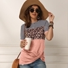 パンサー柄 切り替えTシャツ Mサイズ ピンク